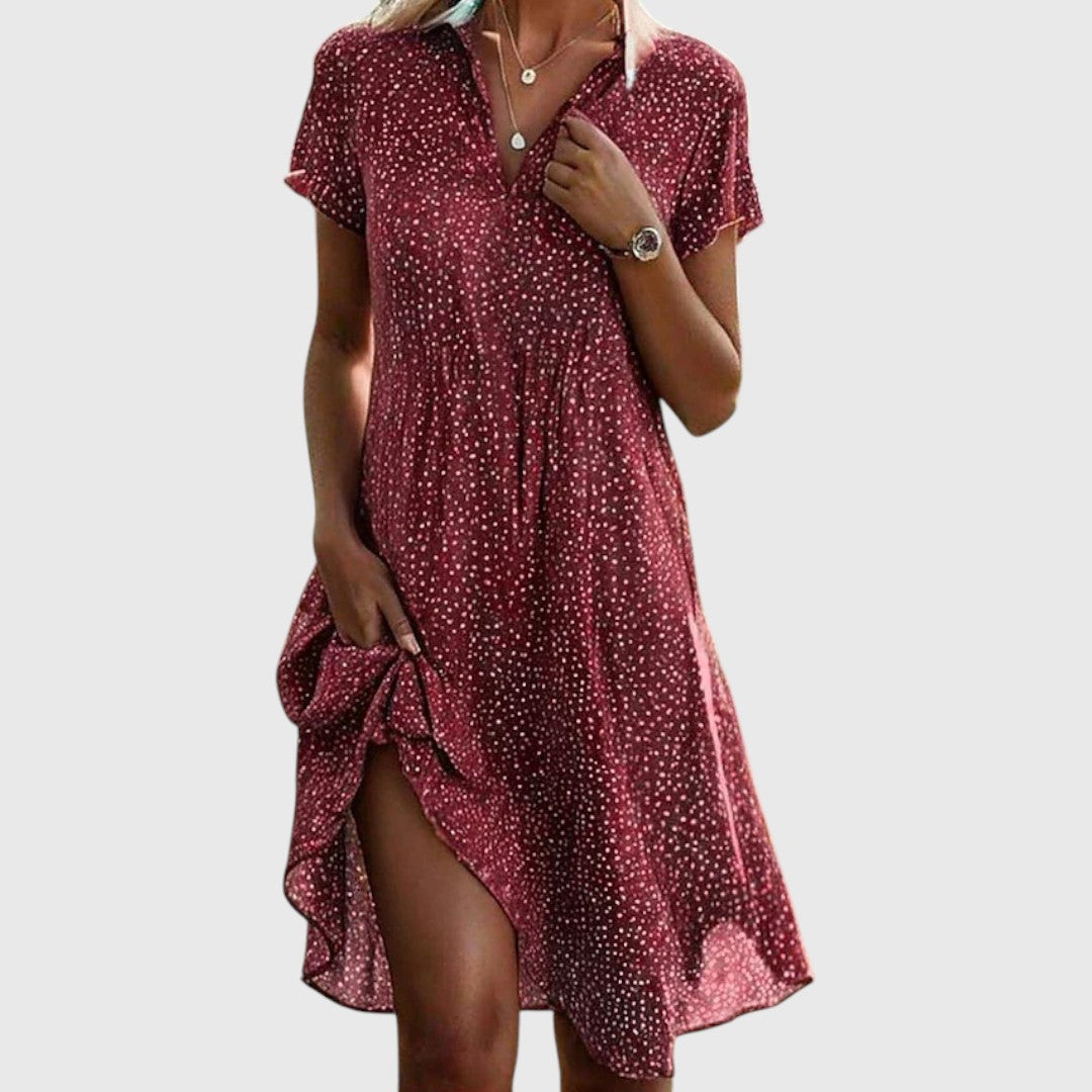 Vestido midi mujer casual – vestido verano mujer cuello V
