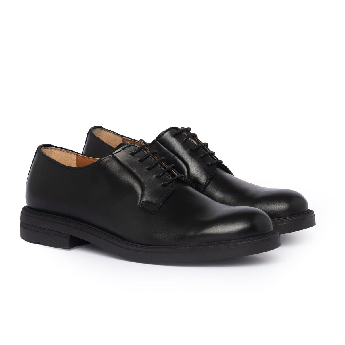 Zapatos Derby de piel – Negros