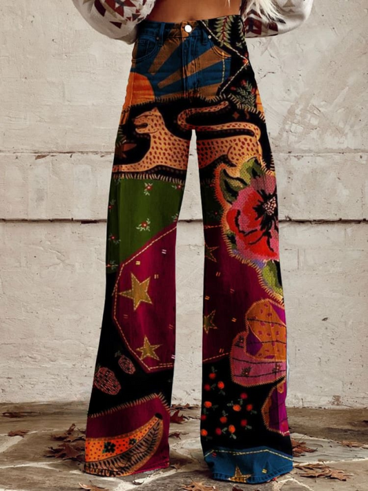 ZARENA™ | Pantaloni stampati stile boho chic
