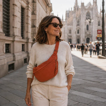 Bolso bandolera mujer en nylon con bolsillos y correa ajustable