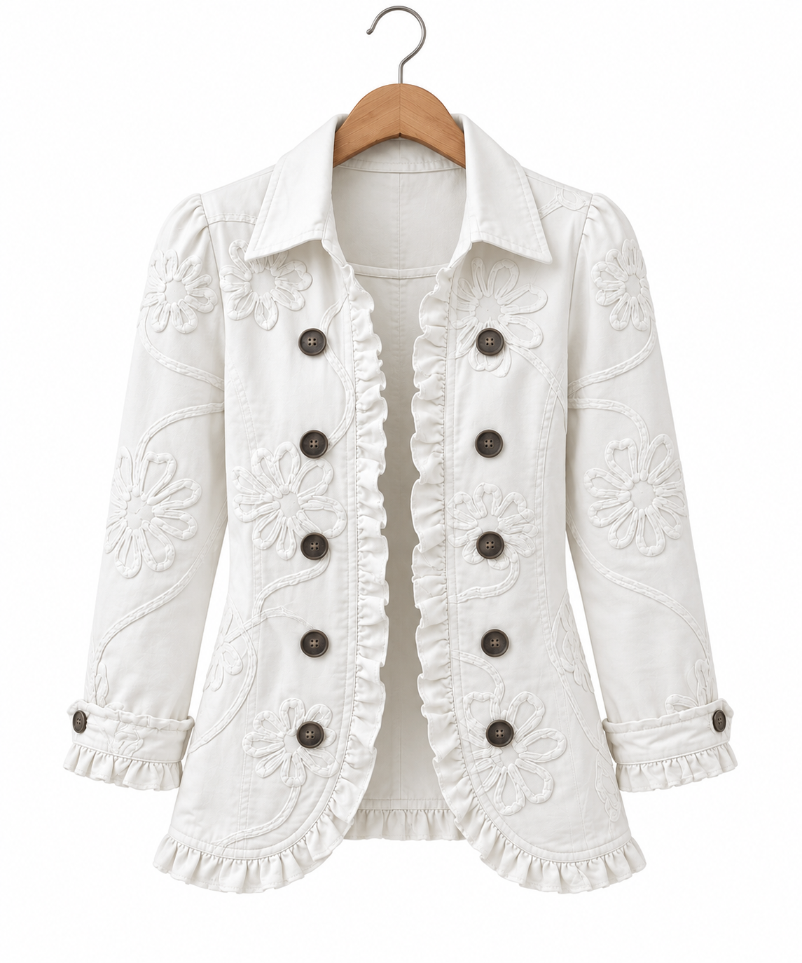 Ascensión | Chaqueta con volantes bordados