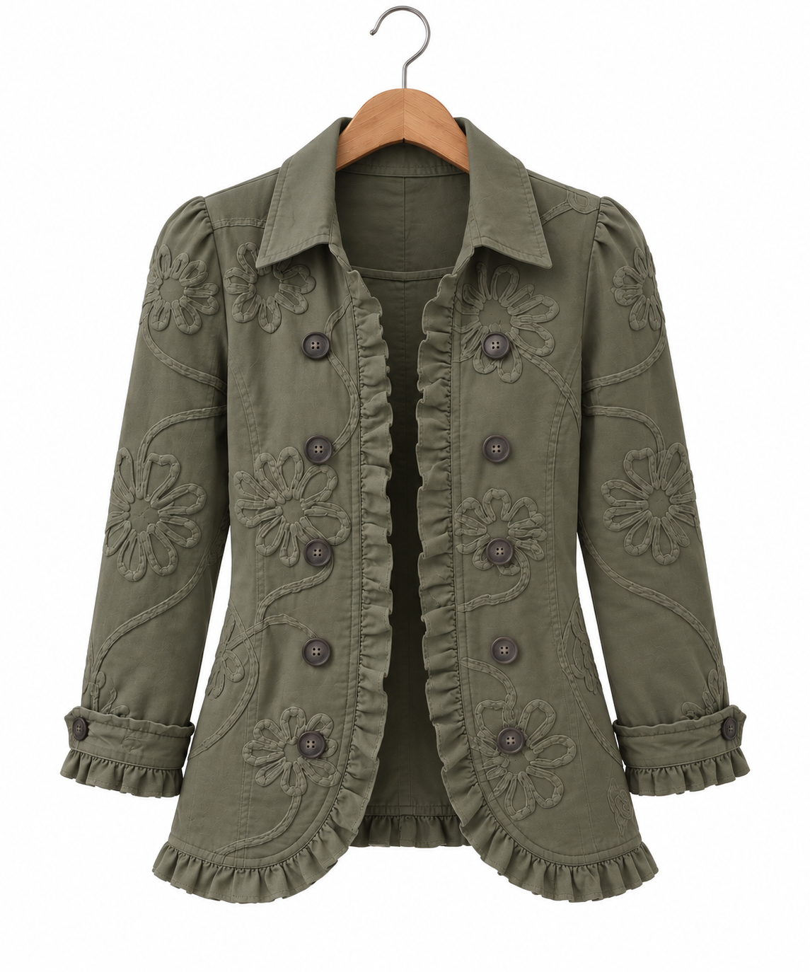 Ascensión | Chaqueta con volantes bordados