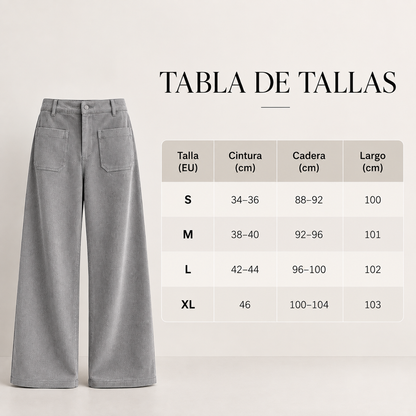 Pantalones de mujer de pierna ancha, cómodos y de corte relajado.