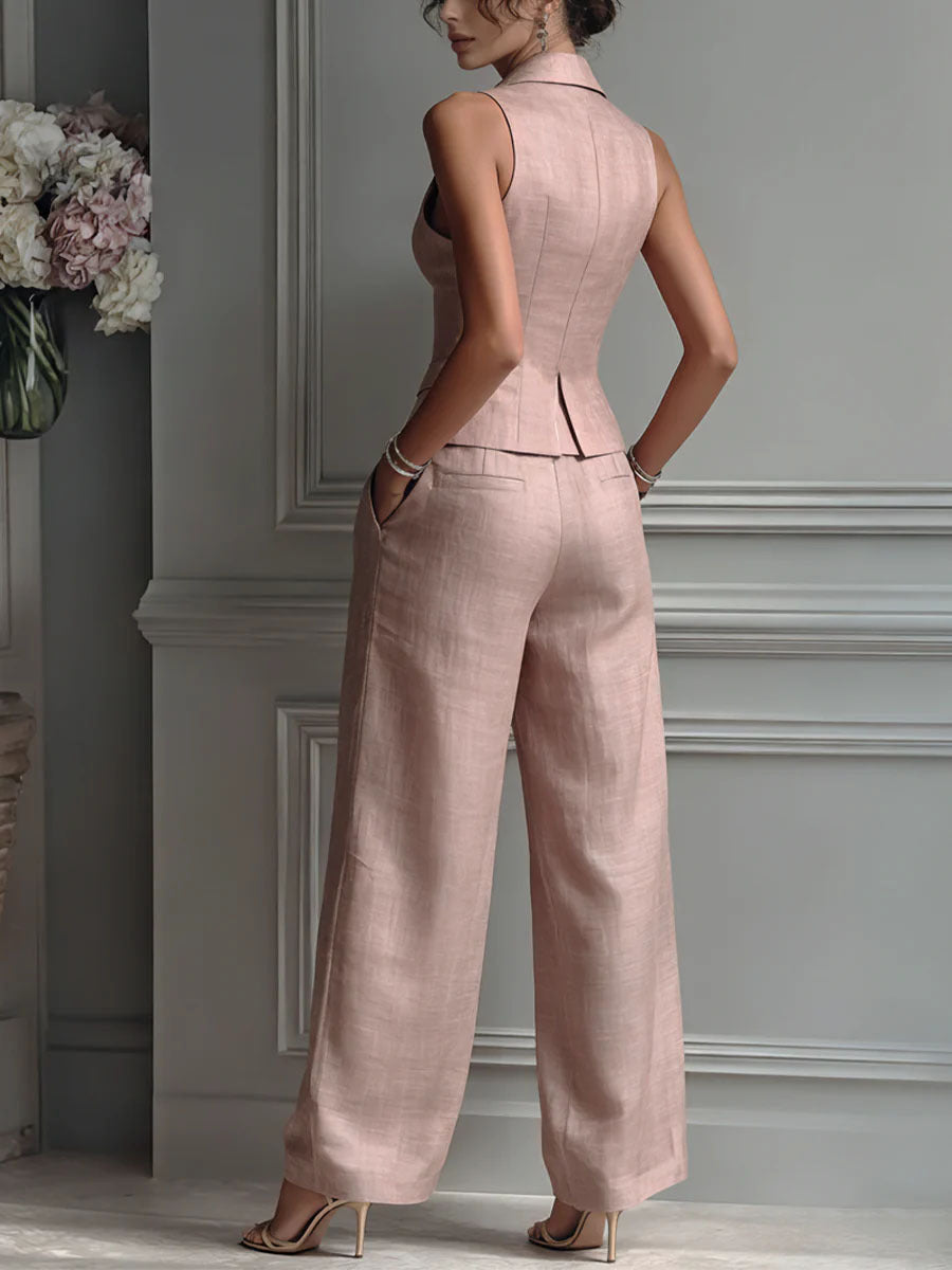 Julia | Conjunto de chaleco sastre y pantalón de pinzas