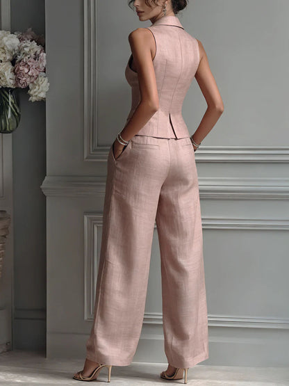 Julia | Conjunto de chaleco sastre y pantalón de pinzas