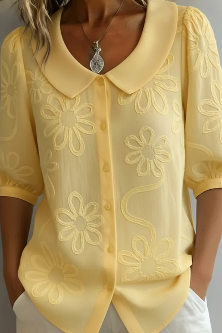Nuria | Blusa con bordado floral