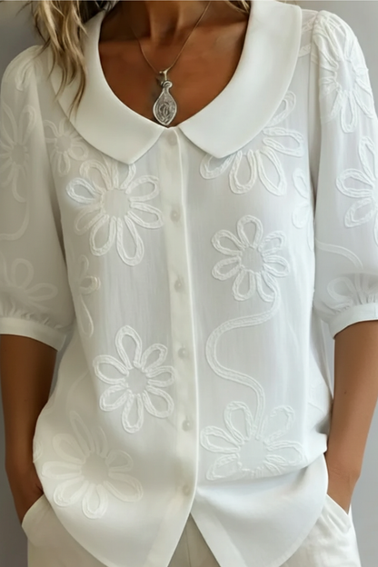 Nuria | Blusa con bordado floral