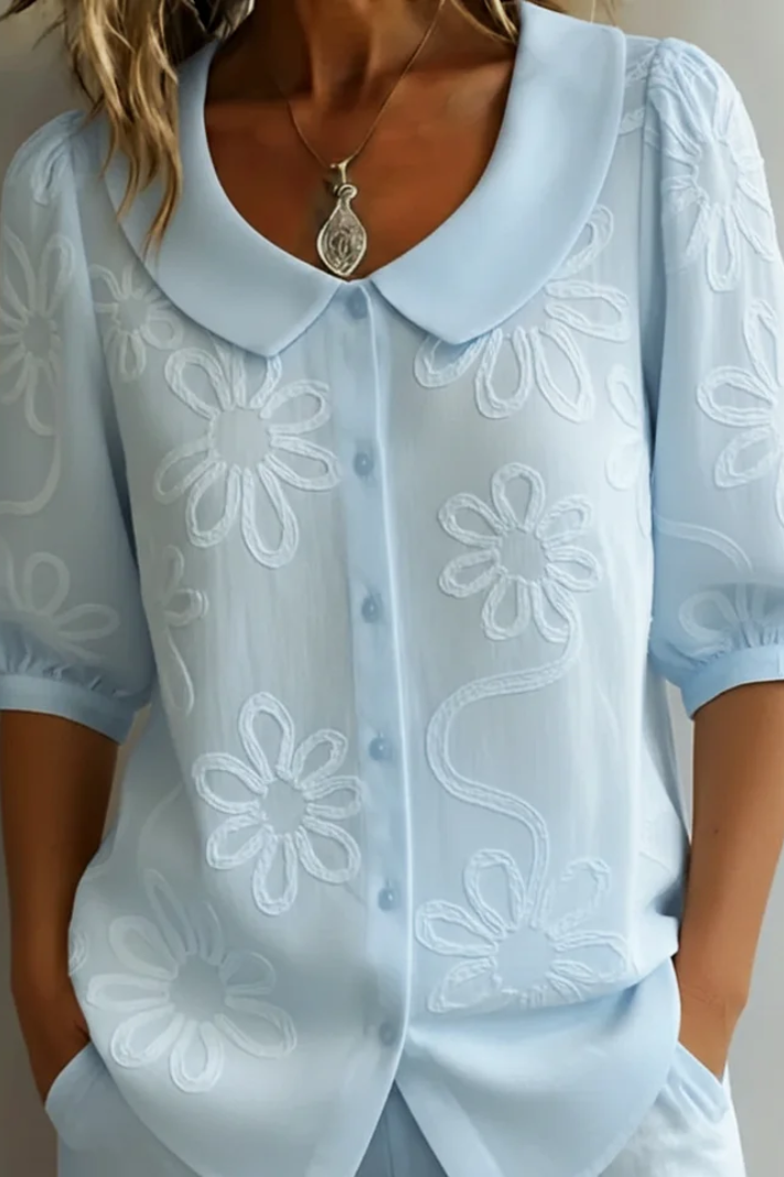 Nuria | Blusa con bordado floral