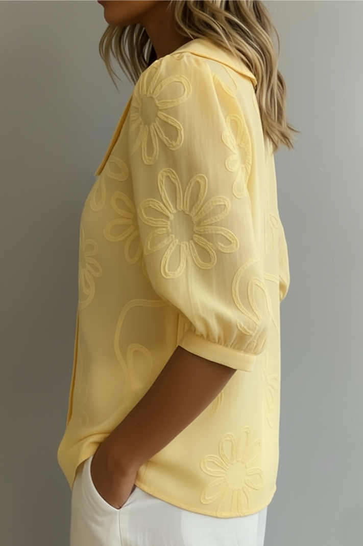 Nuria | Blusa con bordado floral