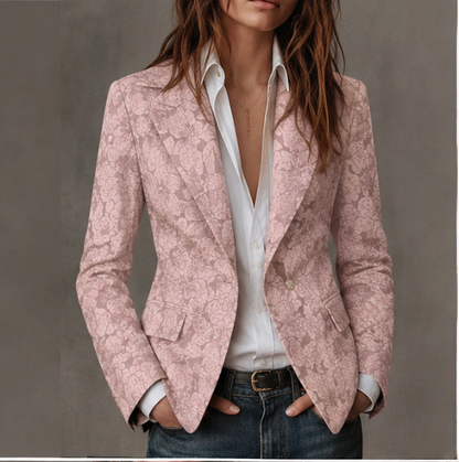 Estelle | Blazer Jacquard Kasjmier Aansluitend