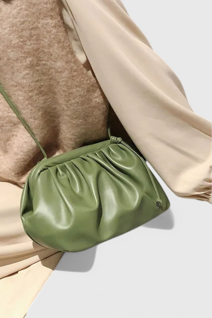Bolso cruzado mujer burdeos elegante – bolso compacto cuero vegano tipo pouch