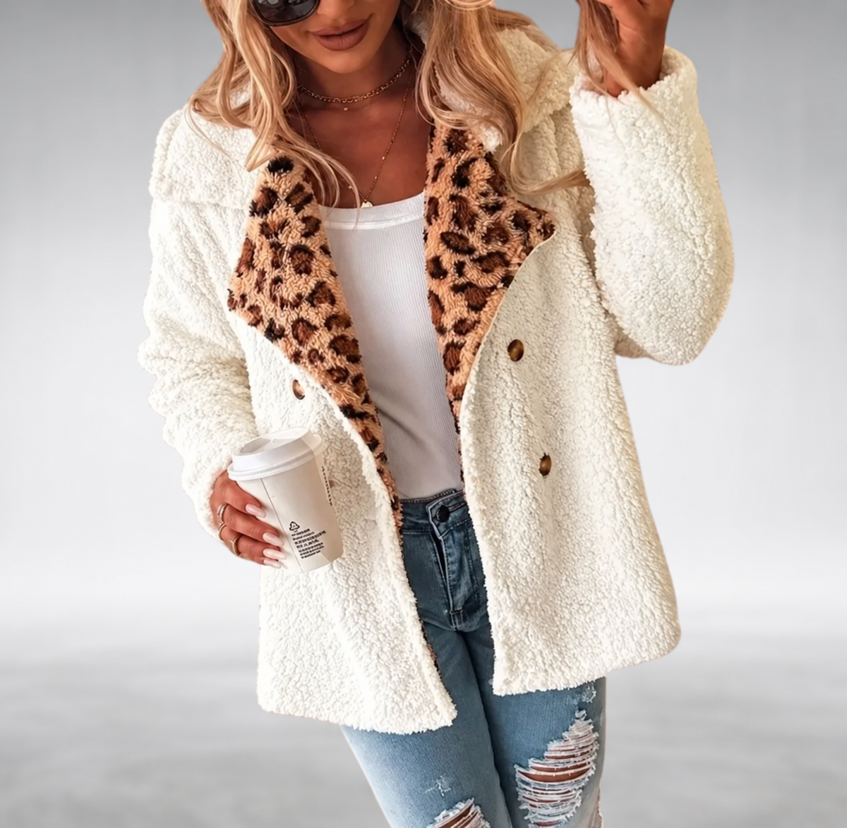 Lori | Cappotto Teddy Leopardato Caldo e Morbido