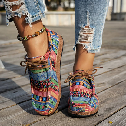 Zapatillas deportivas ortopédicas y cómodas multicolor para mujer.