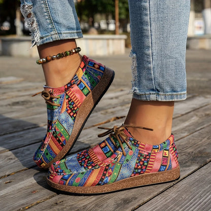 Zapatillas deportivas ortopédicas y cómodas multicolor para mujer.