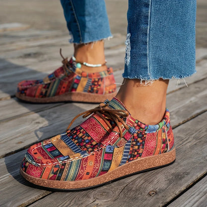 Zapatillas deportivas ortopédicas y cómodas multicolor para mujer.