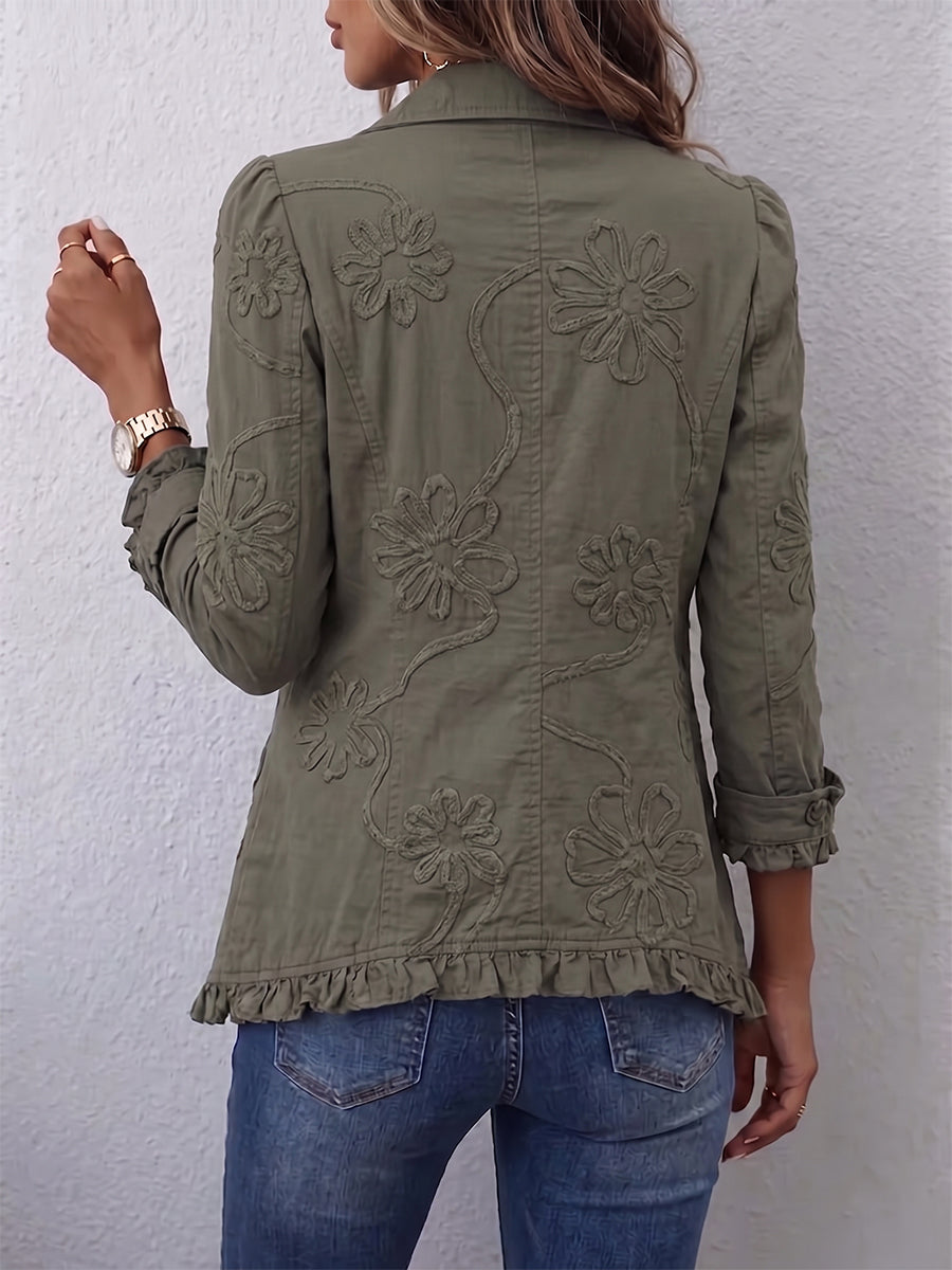 Ascensión | Chaqueta con volantes bordados