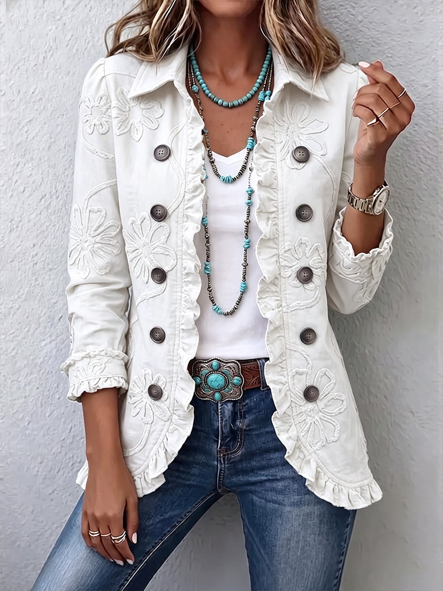 Ascensión | Chaqueta con volantes bordados