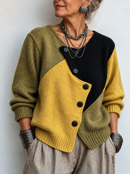 Wella™ | Cardigan in maglia color block